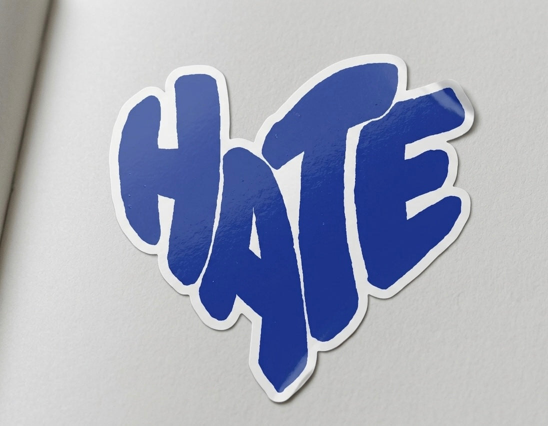 Hate Sticker (Blue)